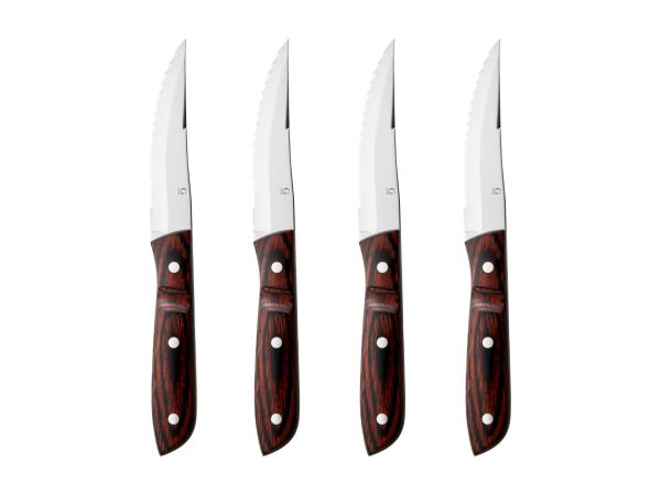 Gense Steakkniv XL 4 stk 23,5 cm i træ/stål, Old Farmer Classic